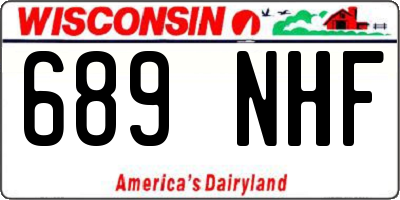 WI license plate 689NHF