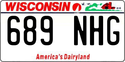 WI license plate 689NHG