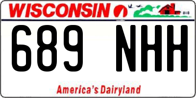 WI license plate 689NHH