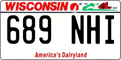 WI license plate 689NHI