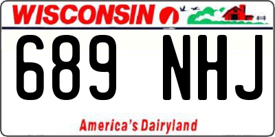 WI license plate 689NHJ