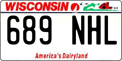 WI license plate 689NHL