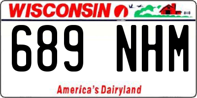 WI license plate 689NHM