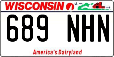 WI license plate 689NHN