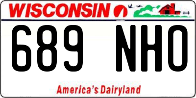 WI license plate 689NHO