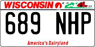 WI license plate 689NHP