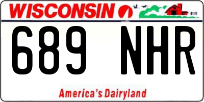 WI license plate 689NHR