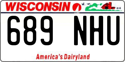 WI license plate 689NHU