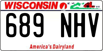 WI license plate 689NHV