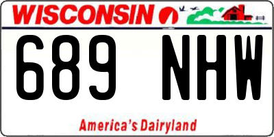WI license plate 689NHW