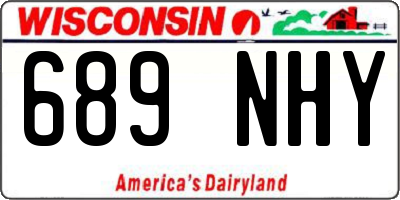 WI license plate 689NHY