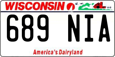 WI license plate 689NIA