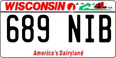 WI license plate 689NIB