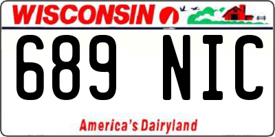 WI license plate 689NIC