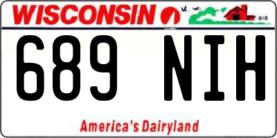 WI license plate 689NIH