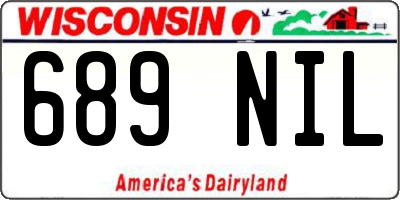 WI license plate 689NIL