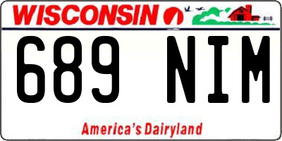 WI license plate 689NIM