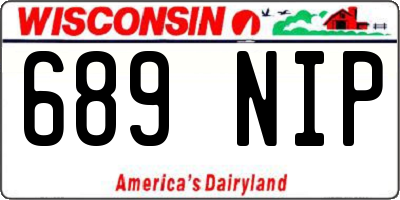 WI license plate 689NIP