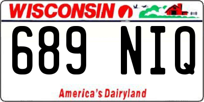 WI license plate 689NIQ