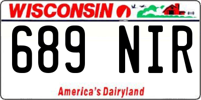 WI license plate 689NIR