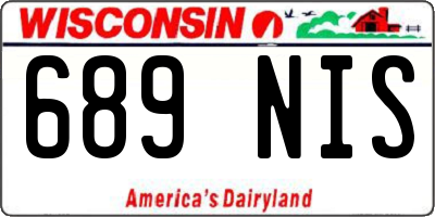 WI license plate 689NIS
