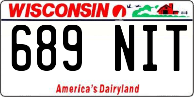 WI license plate 689NIT