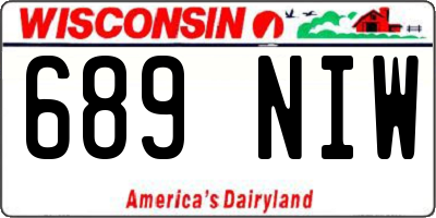 WI license plate 689NIW