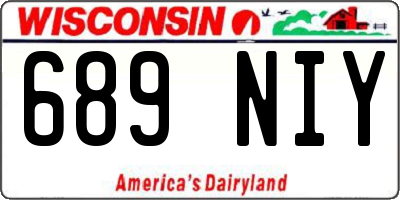 WI license plate 689NIY