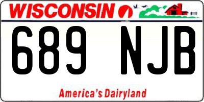 WI license plate 689NJB