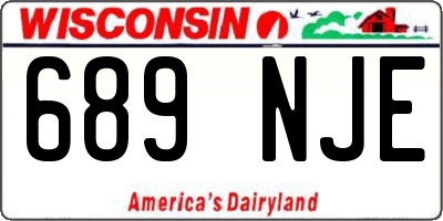 WI license plate 689NJE