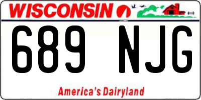 WI license plate 689NJG