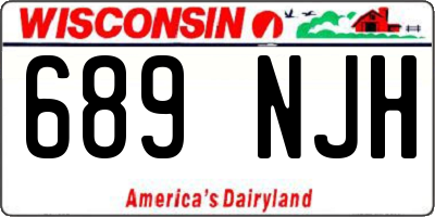 WI license plate 689NJH