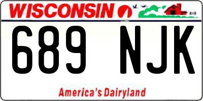 WI license plate 689NJK