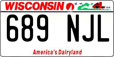 WI license plate 689NJL