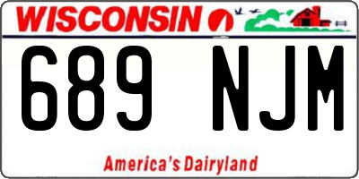 WI license plate 689NJM