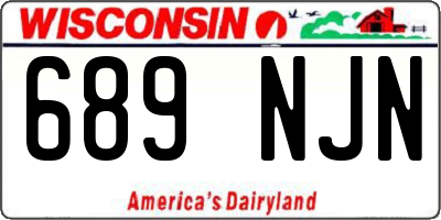 WI license plate 689NJN