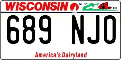 WI license plate 689NJO