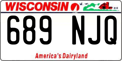 WI license plate 689NJQ