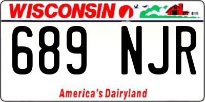 WI license plate 689NJR