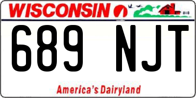 WI license plate 689NJT