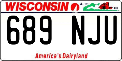 WI license plate 689NJU