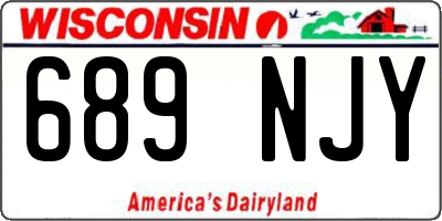 WI license plate 689NJY
