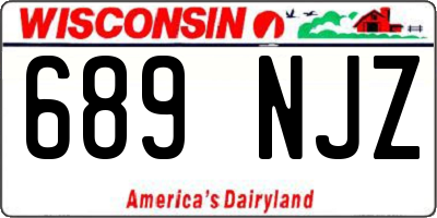 WI license plate 689NJZ