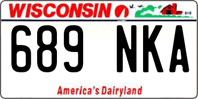 WI license plate 689NKA