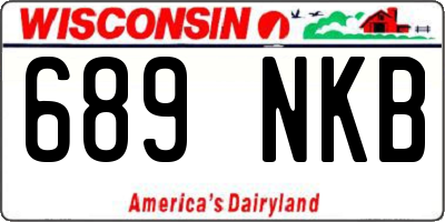 WI license plate 689NKB
