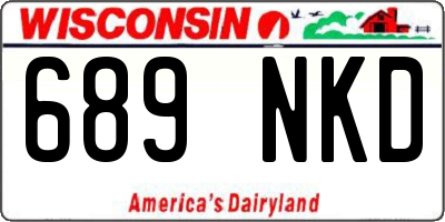 WI license plate 689NKD