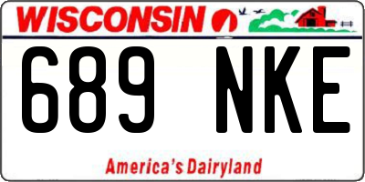 WI license plate 689NKE