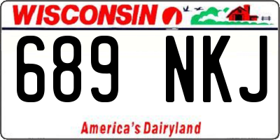 WI license plate 689NKJ
