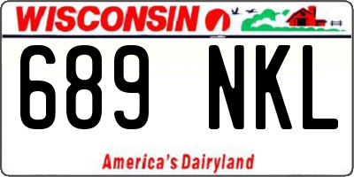 WI license plate 689NKL