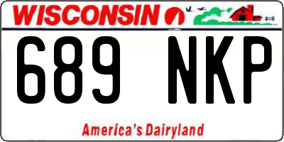 WI license plate 689NKP